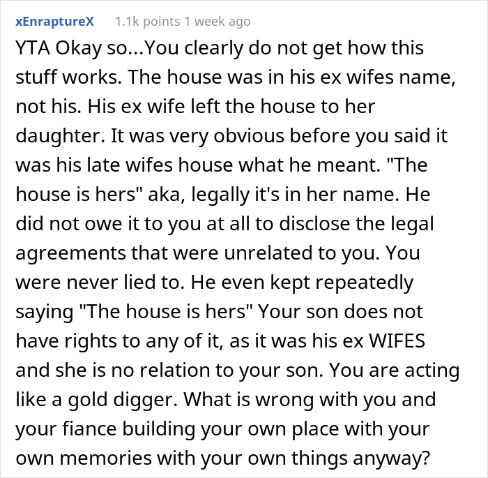 Man Reveals That His House Belongs To His Teen Daughter As An Inheritance From Her Late Mother, Fianc&eacute;e Causes A Scene