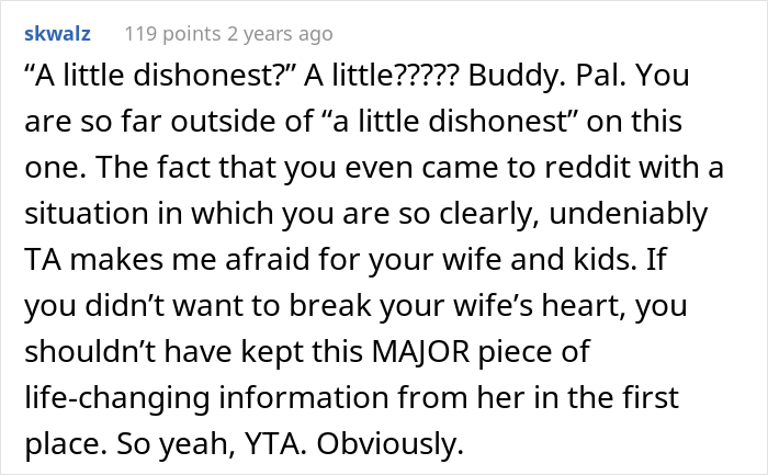 Husband Of 2 Years Asks If He’s A Jerk For Not Telling His Wife He’s “Fixed” While She Has Baby Fever Husband Of 2 Years Asks If He’s A Jerk For Not Telling His Wife He’s “Fixed” While She Has Baby Fever