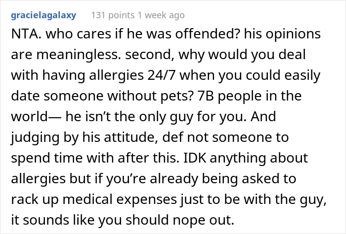 Person That Suffers From Allergy Went On A Date With A Cat Owner, Guy Caused A Scene When Told The Relationship Wasn&rsquo;t Going To Work