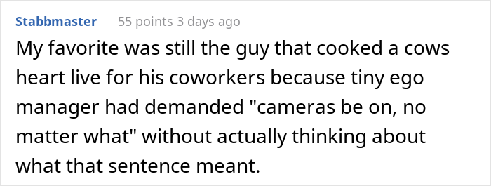 Employee Informs Meeting's Lead She's Using A Breast Pump And Won't Turn On Her Camera But They Insist So She Maliciously Complies Employee Informs Meeting's Lead She's Using A Breast Pump And Won't Turn On Her Camera But They Insist So She Maliciously Complies