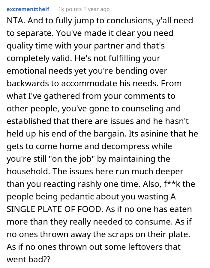 Husband Is Always Late For Dinner Despite Having A Full Hour To Unwind After Work, Desperate Wife Snaps And Throws His Meal In The Trash
