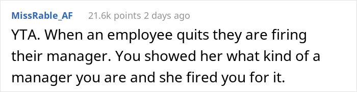 Boss Lies To New Hire About Accommodating Her Vacation Request, Is Flabbergasted When She Quits On The Spot