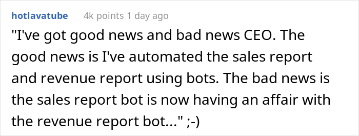 Employee Makes Boss' Position Useless By Maliciously Complying To Her Automation Request