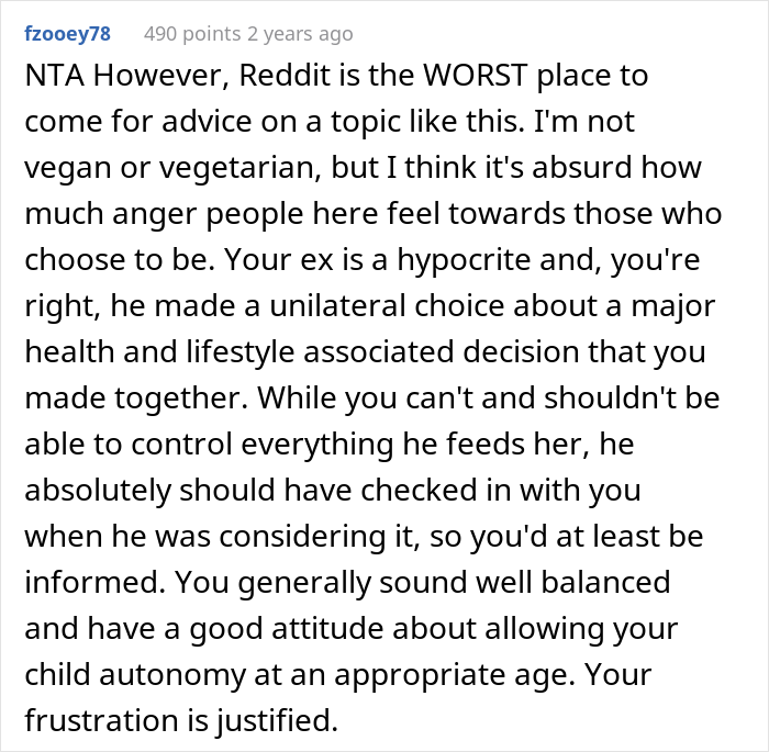 “AITA For Being Upset That My Ex-Husband Fed Our Vegan Daughter Chicken McNuggets” “AITA For Being Upset That My Ex-Husband Fed Our Vegan Daughter Chicken McNuggets”