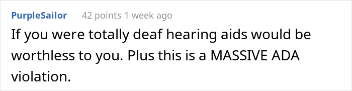 'Karen' Asks Employee To Remove Her 'Earbuds' Even After She Explains That It's Actually Hearing Aids, Malicious Compliance Ensues