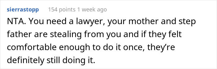 17 Y.O. Found Out Mom And Stepdad Purchased A House Using His Inheritance Money From Dad, Later Exposed The Man In Front Of His Visiting Family