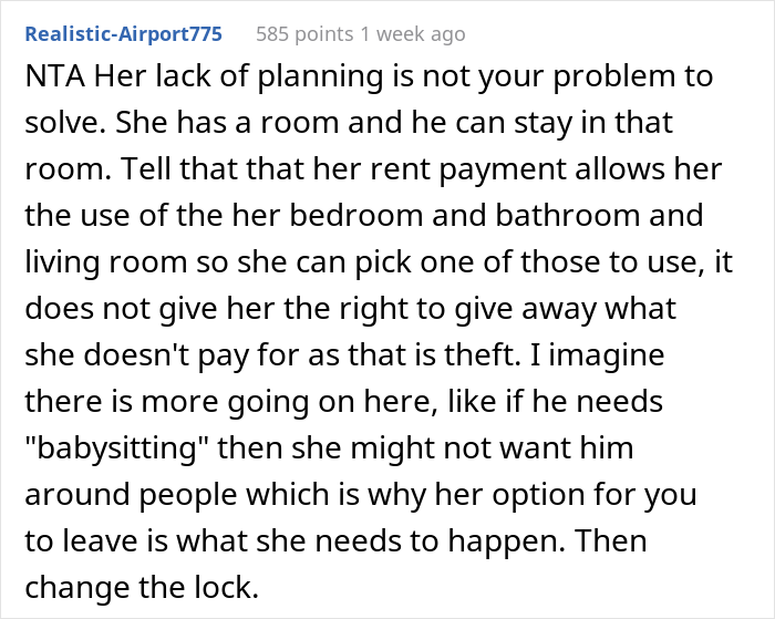 21 Y.O. Woman Gets Called Out For Refusing To Give Up Her Room Because Her Roommate&rsquo;s Dad Needed A Place To Sleep