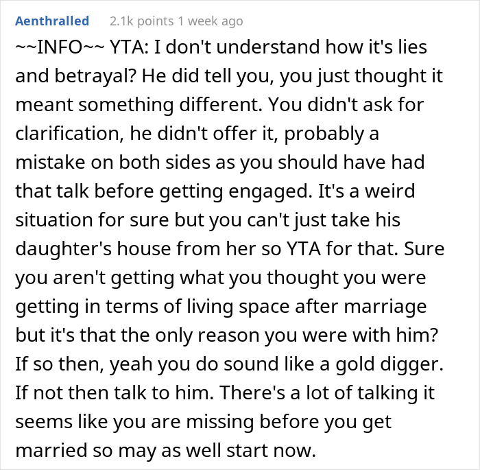 Man Reveals That His House Belongs To His Teen Daughter As An Inheritance From Her Late Mother, Fianc&eacute;e Causes A Scene