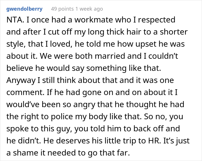 Guy Gets Fired As A Result Of A Female Co-Worker Reporting Him To HR Because He Kept Complaining About Her Buzzcut