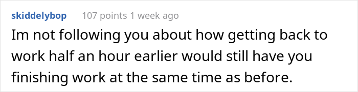 Boss Doesn’t Know This Guy Takes Longer Lunches Just To Cut Overtime, Tells Him To Work According To Schedule, Regrets It After The Next Paycheck Boss Doesn’t Know This Guy Takes Longer Lunches Just To Cut Overtime, Tells Him To Work According To Schedule, Regrets It After The Next Paycheck