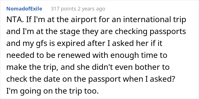 The Internet Sides With This Guy After He Left GF At The Airport Because Her Passport Was Expired