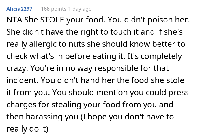 Person's Lunch Keeps Getting Stolen At Work Until Boss' Daughter Goes Into Anaphylactic Shock, They Are Then Accused Of 'Poisoning' Their Own Food