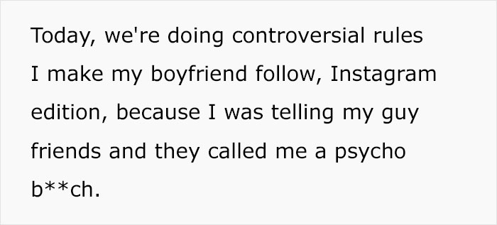 Woman Shares A Controversial List Of Rules She Makes All Of Her Boyfriends Follow Woman Shares A Controversial List Of Rules She Makes All Of Her Boyfriends Follow