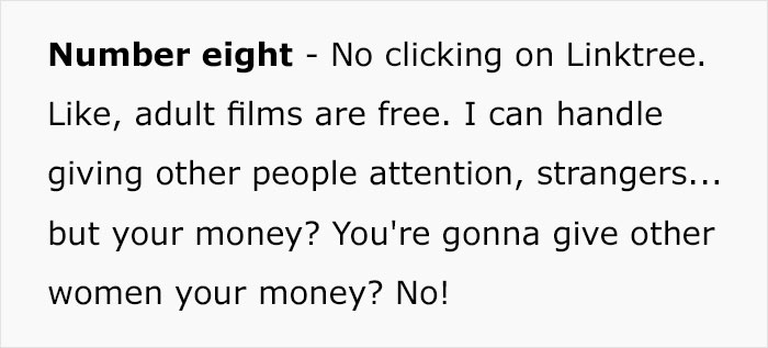 Woman Shares A Controversial List Of Rules She Makes All Of Her Boyfriends Follow Woman Shares A Controversial List Of Rules She Makes All Of Her Boyfriends Follow