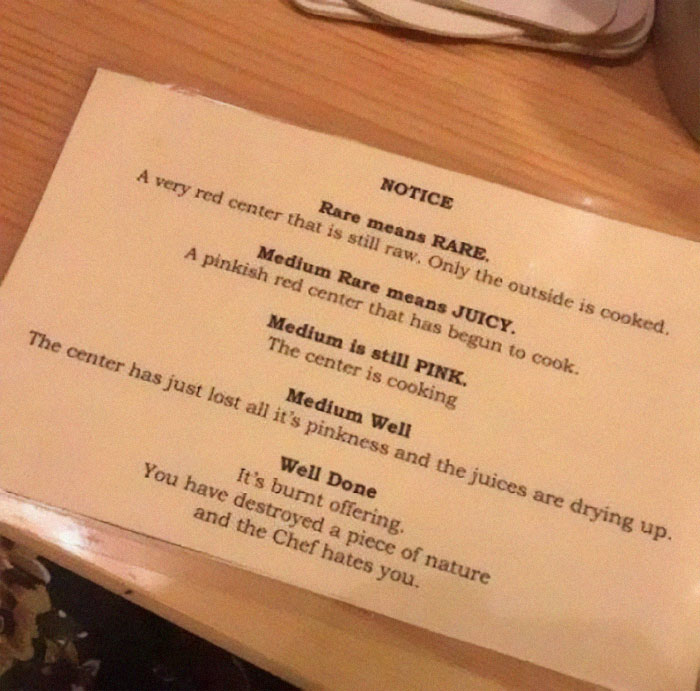 A Restaurant Guide For How You Want Your Steak Cooked