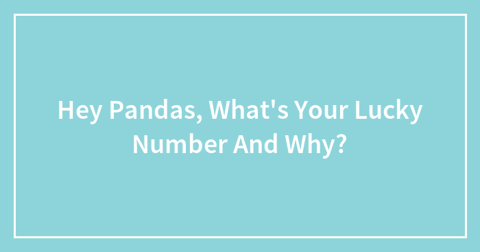 Hey Pandas, What’s Your Lucky Number And Why? (Closed)