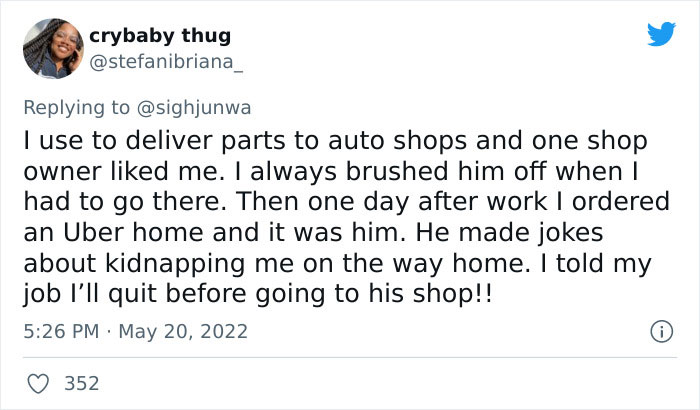 Woman Is Shocked That Her Lyft Driver From 3 Weeks Ago Came To Her Workplace, Warns Others