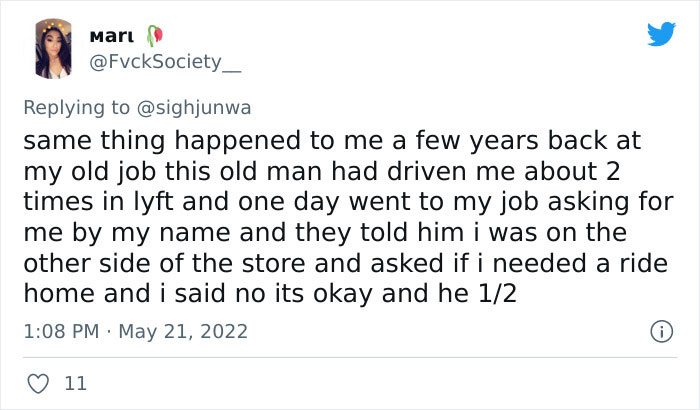 Woman Is Shocked That Her Lyft Driver From 3 Weeks Ago Came To Her Workplace, Warns Others