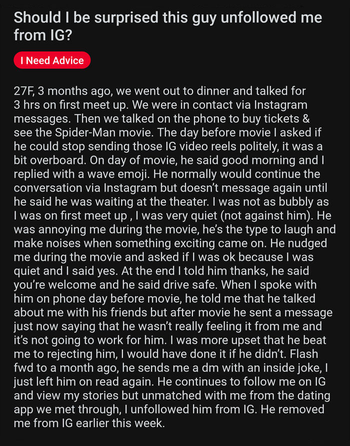 Woe Her, Poor Soul, Missing Out On Rejection