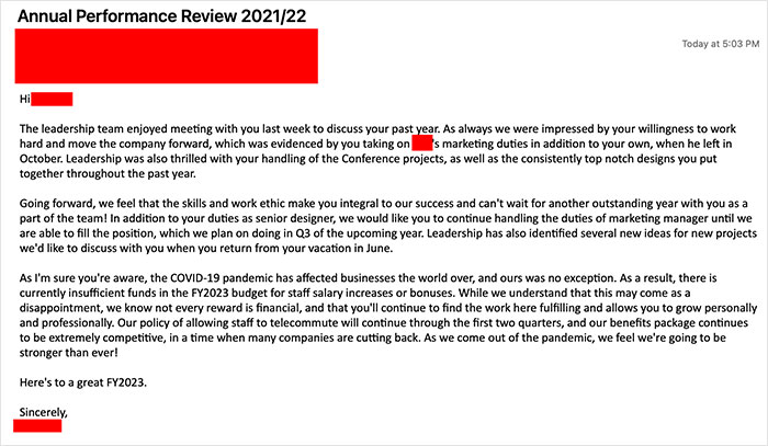 Employee Is Triggered After Being Told There's No Money For Salary Increases While The Management Got 10% Raises And Bonuses, Bites Back In A Brilliant Response