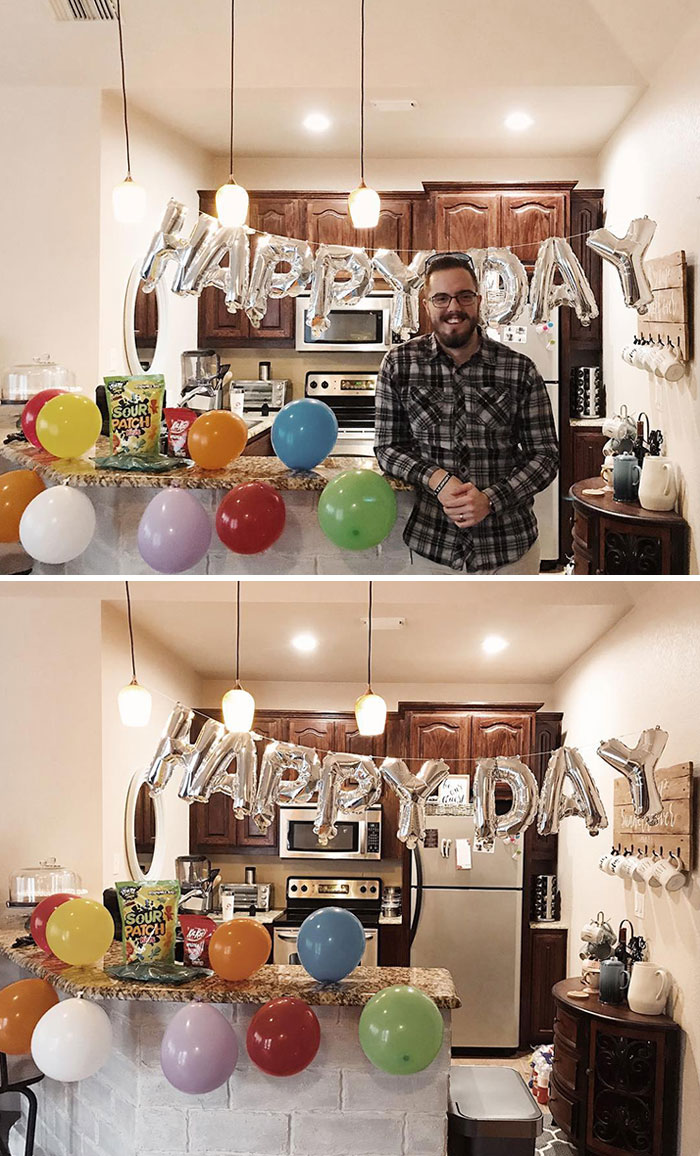 When You Try To Surprise Your Husband For His Birthday But You Forget The “B” So It’s Just A Normal “Happy Day”