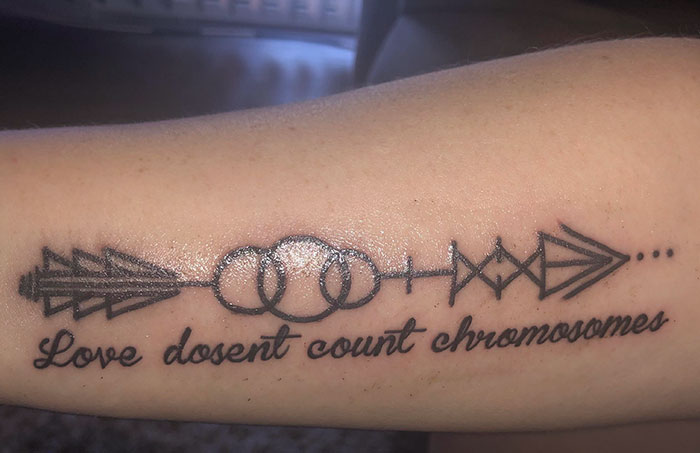 My Wife Got A Tattoo Yesterday About Down Syndrome. Our 2-Year-Old Girl Has Down Syndrome And This Was For Her