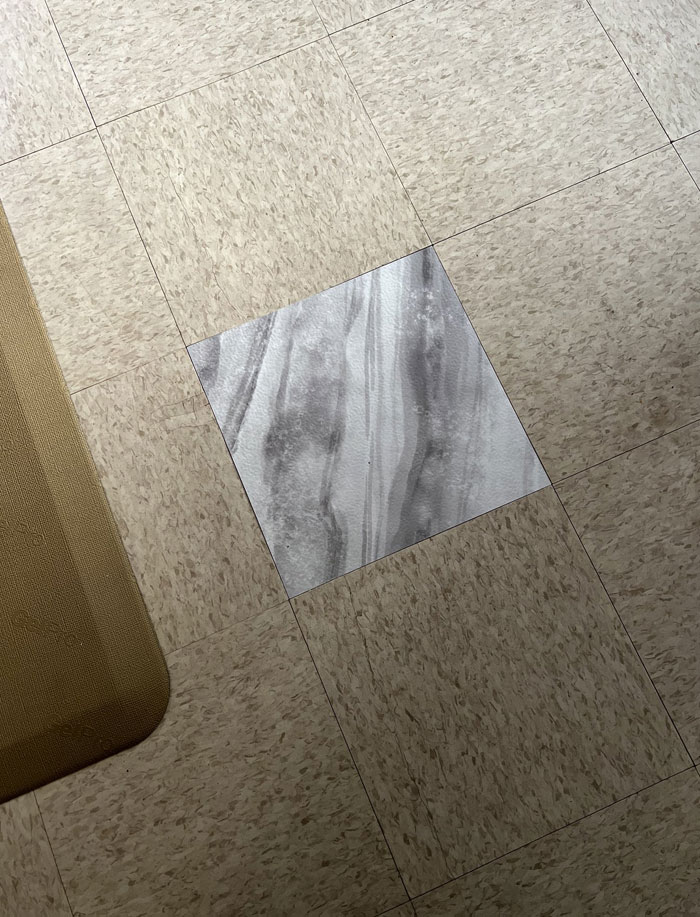 My Landlord: Is It Ok If The Replacement Tile Is Not An Exact Match? Me: Yeah That’s Fine. The Tile: