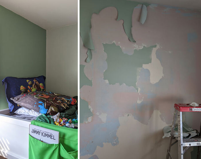 I Was About 90% Done Painting, When The Wallpaper The Previous Owner Painted Over Started Peeling. Now I've Got To Scrape It All Off And Start Over