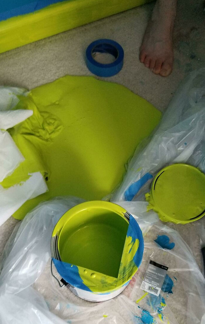 Left My Husband Alone For 5 Minutes While Painting