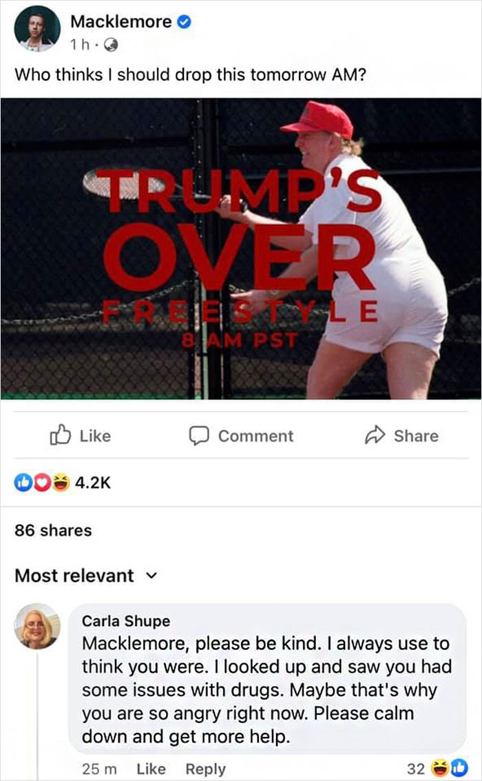 Please Calm Down Macklemore