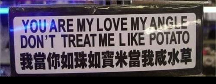 Hilarious and absurd sign with a humorous mistranslation in English and Chinese, spotted and shared online.