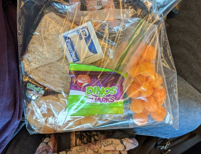 My Mom Packed A Lunch For Me For My Flight Today. I'm 47 Going On 8