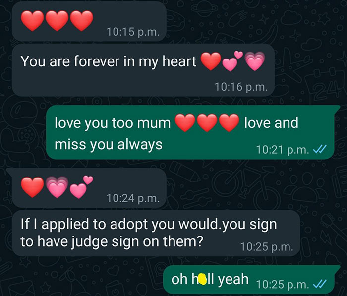 My "Step" Mum Who Has Been In My Life Since I Was 3 Asked To Adopt Me Tonight