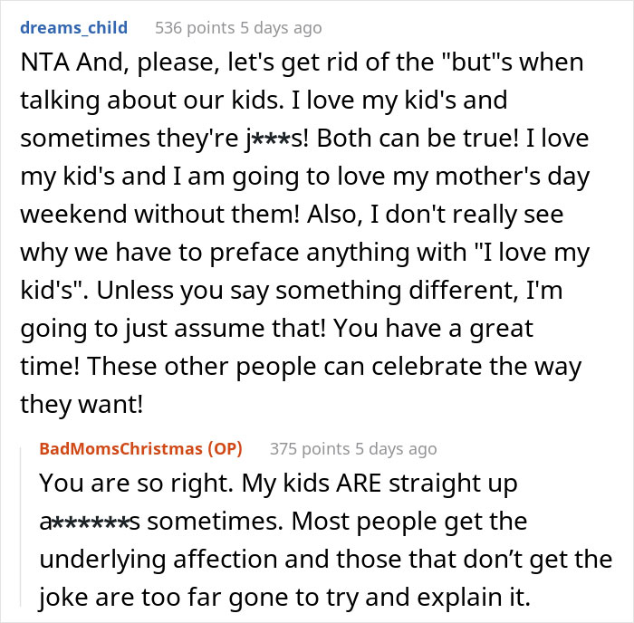 &ldquo;AITA For Wanting To Be Without My Children On Mother&rsquo;s Day?&rdquo;