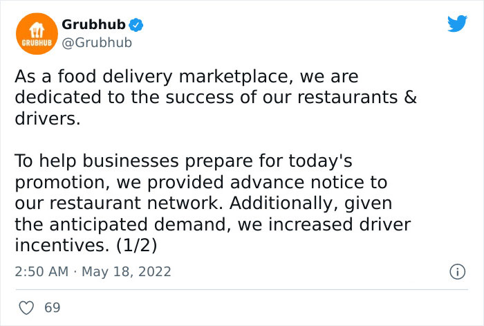 Restaurants And Couriers Appalled At Grubhub After They Launched A "$15 Off Lunch" Promo And Didn't Warn Them Restaurants And Couriers Appalled At Grubhub After They Launched A "$15 Off Lunch" Promo And Didn't Warn Them
