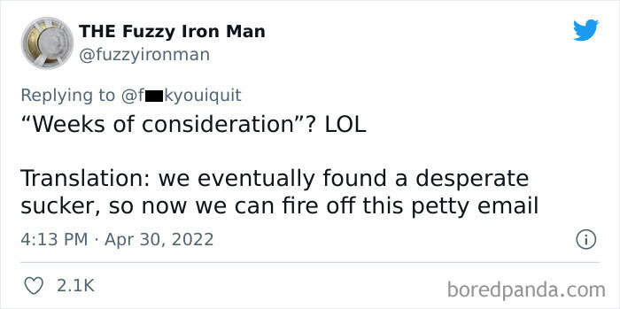 Company Sends An Email Explaining Why They Rejected A Candidate And The Internet Is Roasting Them