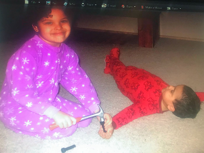 So When I Was A Kid Me And My Sister Always Used To Play “Crucify”, And My Sister Once Complained That She Couldn’t Use Actual Nails On Me