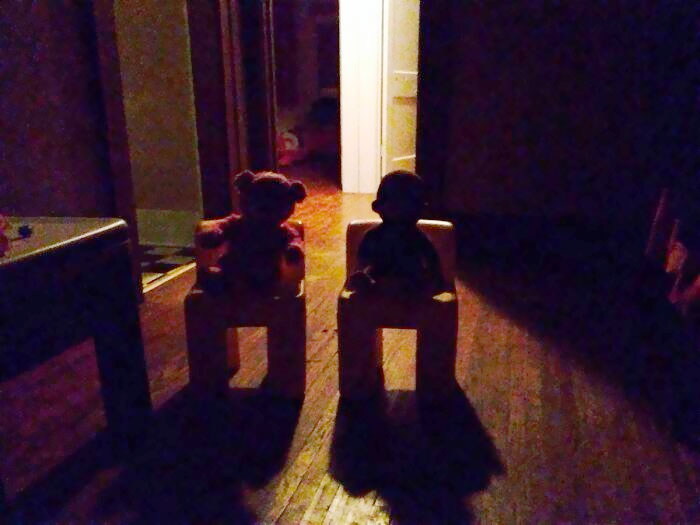 Got Up To Use The Restroom. My Daughter Left These Guys Out