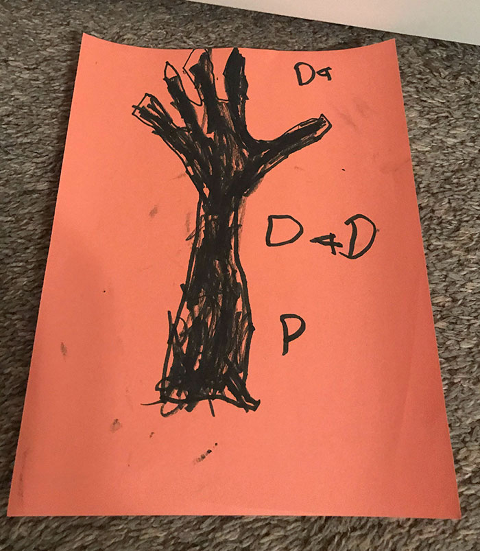 This Drawing My 4-Year-Old Made Me For Me And Slid Under My Door While I Was Napping