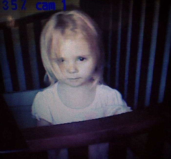 My Cousin Woke Up In The Middle Of The Night And Randomly Looked At The Baby Monitor And Saw This