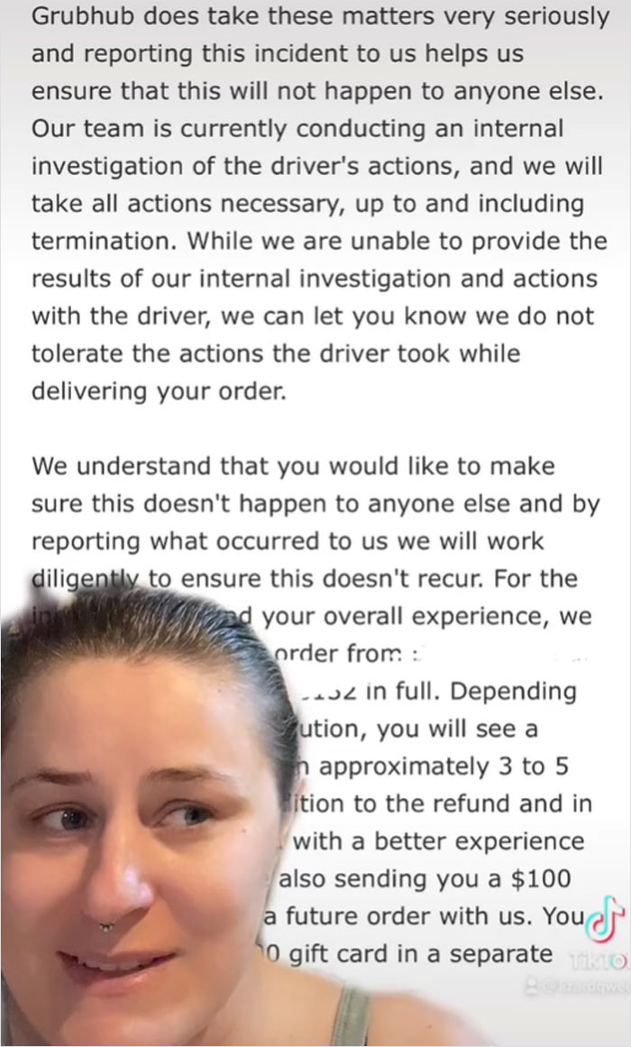 Woman With A Disability Is Appalled At How GrubHub Driver Treated Her After Being Unhappy With 26% Tip Woman With A Disability Is Appalled At How GrubHub Driver Treated Her After Being Unhappy With 26% Tip