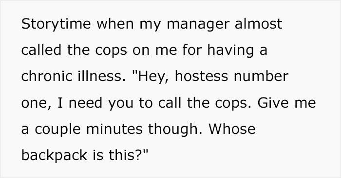Diabetic Employee Quits Her Job The Day Her Manager Goes Through Her Bag And, After Finding Her Syringe, Threatens To Call The Police Diabetic Employee Quits Her Job The Day Her Manager Goes Through Her Bag And, After Finding Her Syringe, Threatens To Call The Police