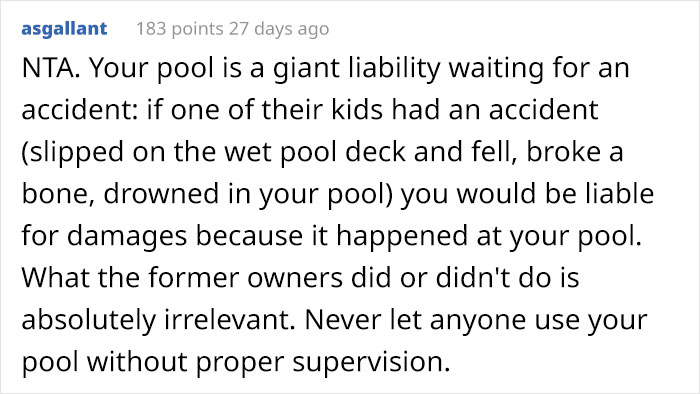Neighbor Is Enraged After This Woman Doesn’t Allow Their Kids To Use Her Private Pool Since “They’re Just Kids” Neighbor Is Enraged After This Woman Doesn’t Allow Their Kids To Use Her Private Pool Since “They’re Just Kids”