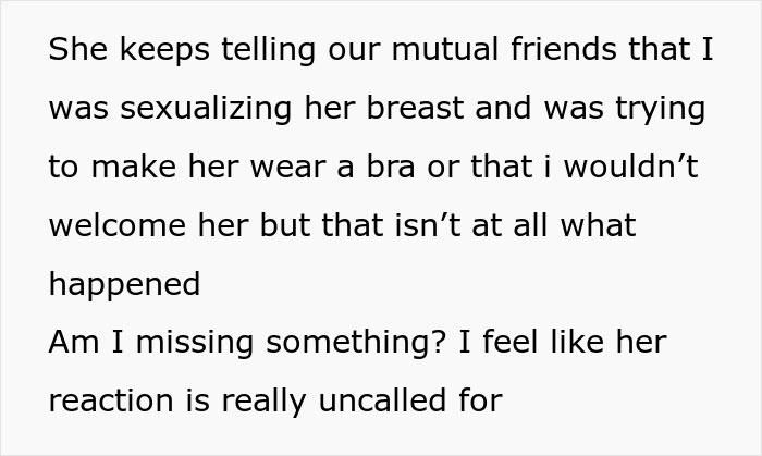 New Mom Warns Her Friend To Wear A Bra Before Meeting Baby, She Doesn't Listen And Calls Her Misogynistic