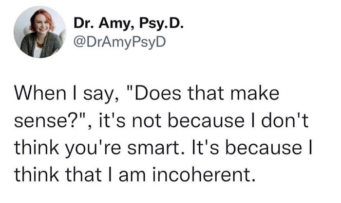 Does That Make Sense?