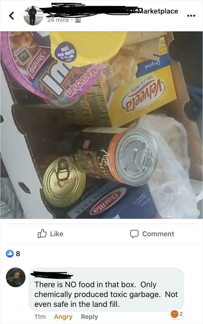 Some Kind Soul Was Giving Away Free Food And This Jerk Decided It Was Not Good Enough