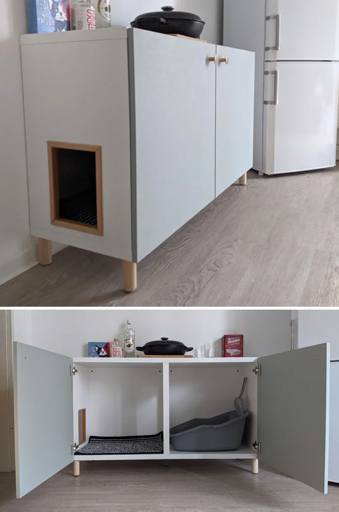 Upgraded My Cat's Toilet With This Bestå Litterbox Hack