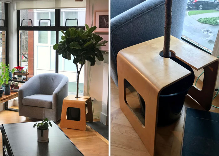 A Simple Hack Cutting A Keyhole Shape Into An End Table For A Handy Tree Table!