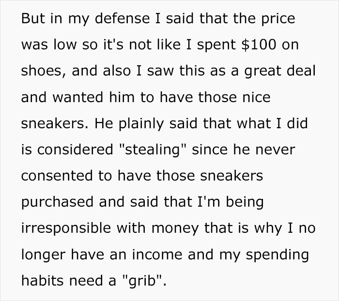 Man Flips Out When Wife "Steals" From Him To Buy Him Sneakers, Gets Angrier After She Corrects Her "Mistake"