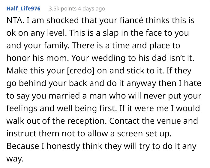 "This Was An Instant No From Me": Bride Denies Stepson&rsquo;s Request To Do Powerpoint Display Honoring His Late Mom At Wedding, Family Drama Ensues